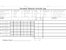 Personal Physical Activity Log