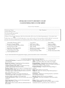 Case Information Cover Sheet - Spokane County District Court
