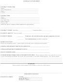 Contract Cover Sheet