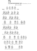 Remember Me-Al Dubin/harry Warren Chord Chart Printable pdf