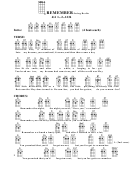 Remember - Irving Berlin Chord Chart Printable pdf
