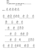 Reason To Believe (Bar) - Tim Hardin Chord Chart Printable pdf