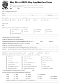 Dog Application Form Printable pdf