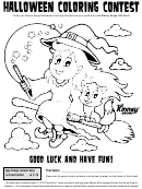 Halloween Coloring Contest Coloring Sheet