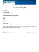 Cover Letter/declaration Form