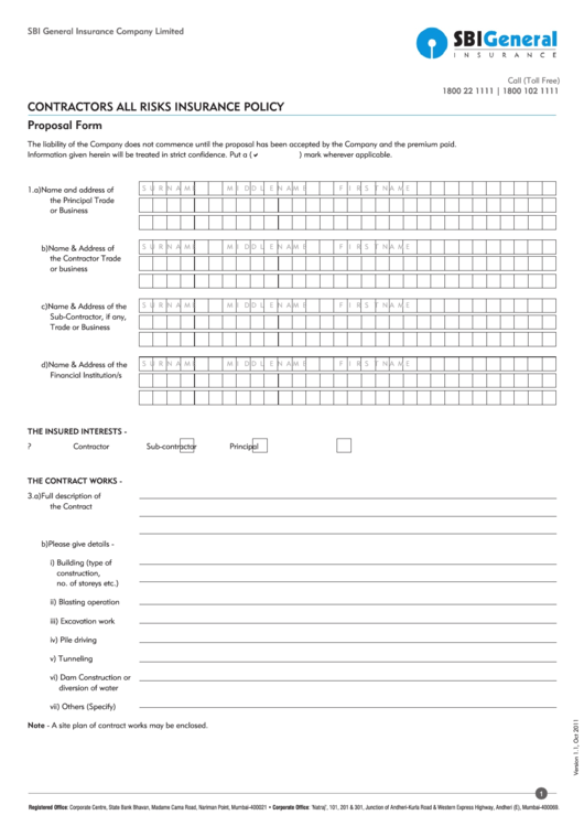 contractors-all-risks-insurance-policy-form-printable-pdf-download