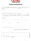 Apartment Lease Guaranty Form