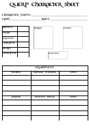 Querp Character Sheet Printable pdf