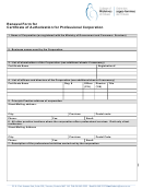 Renewal Form For Certificate Of Authorization For Professional Corporation