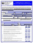 Fillable Application For Approval Non-Accredited Educational Programs Printable pdf