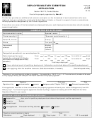 Fillable Form Dr-501m - Deployed Military Exemption Application - 2016 Printable pdf