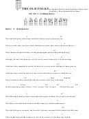The Old Folks - M.jacques Brel/gerard Jouannest/jean Corti Chord Chart Printable pdf