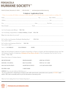 Volunteer Application Form - Pensacola Humane Society