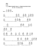 The Night Has A Thousand Eyes-with Key Change Chord Chart