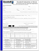 Community Service Volunteer Application Printable pdf