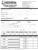 Application For Employment Form 2015 Printable pdf