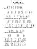 Chord Chart - Moondance(Bar) Printable pdf