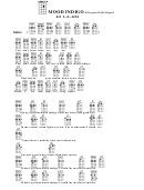 Chord Chart - Ellington/mills/bigard - Mood Indigo Printable pdf