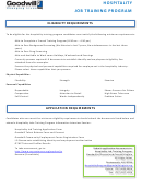 Hospitality Program Application Form