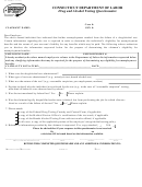Drug And Alcohol Testing Questionnaire Template - Connecticut Department Of Labor