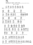 Chord Chart - Larry Markes/dick Charles - May You Always Printable pdf