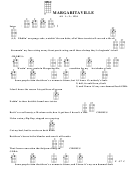 Chord Chart - Margaritaville Printable pdf