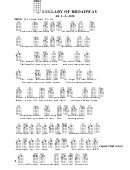 Chord Chart - Lullaby Of Broadway Printable pdf