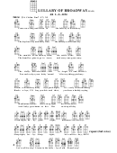 Chord Chart - Lullaby Of Broadway (Bar) Printable pdf