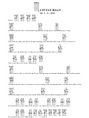 Little Boat - Bb Chord Chart Printable pdf