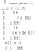 Let's Face The Music And Dance-irving Berlin Chord Chart