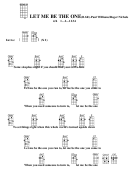 Let Me Be The One(Bar)-Paul Williams/roger Nichols Chord Chart Printable pdf