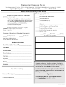 Transcript Request Form - The University Of Findlay
