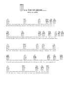 La Vie En Rose(Bar) Chord Chart Printable pdf