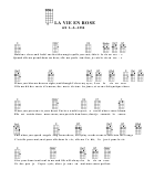 La Vie En Rose Chord Chart Printable pdf