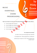 Chord Progressions Activity With Answer Sheet
