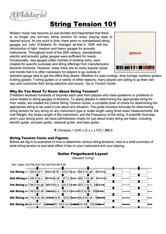 String Tension 101 Printable pdf