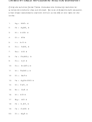 Chemistry Single Replacement Reaction Worksheet Printable pdf