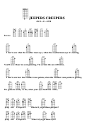 Chord Chart - Jeepers Creepers