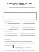 Safe Environment Applicant Information For Live Scan Form