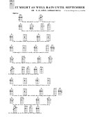 It Might As Well Rain Until September - Carole King/gerry Goffin Chord Chart Printable pdf