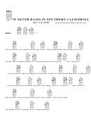 It Never Rains In Southern California - Albert Hammond/mike Hazelwood Chord Chart
