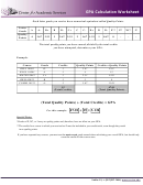 Gpa Calculation Worksheet