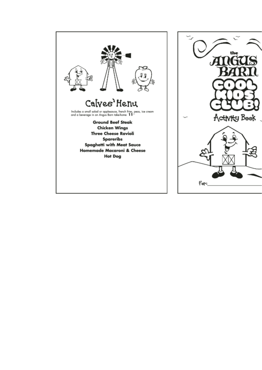 Ab Coloring Book - Angus Barn Printable pdf