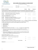 Ms/computer Science Worksheet