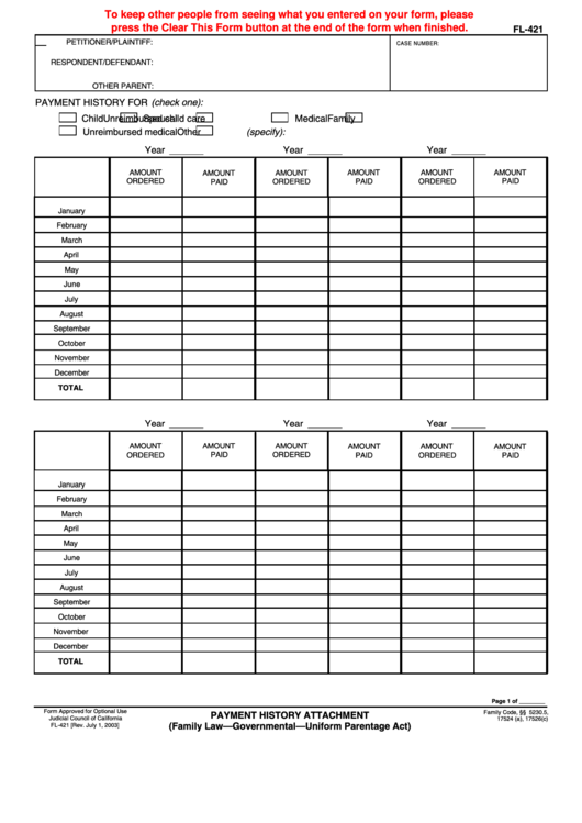 Fillable Payment Record printable pdf download
