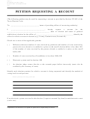 Sample Petition Requesting A Recount