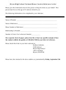 Bryan High School National Honor Society Reference Letter