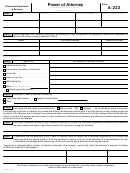 Form A-222 - Power Of Attorney