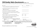 5210 Healthy Habits Questionnaire (ages 2-9)