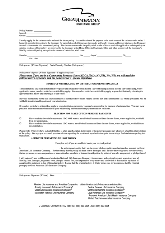 life-surrender-form-great-american-insurance-group-printable-pdf-download